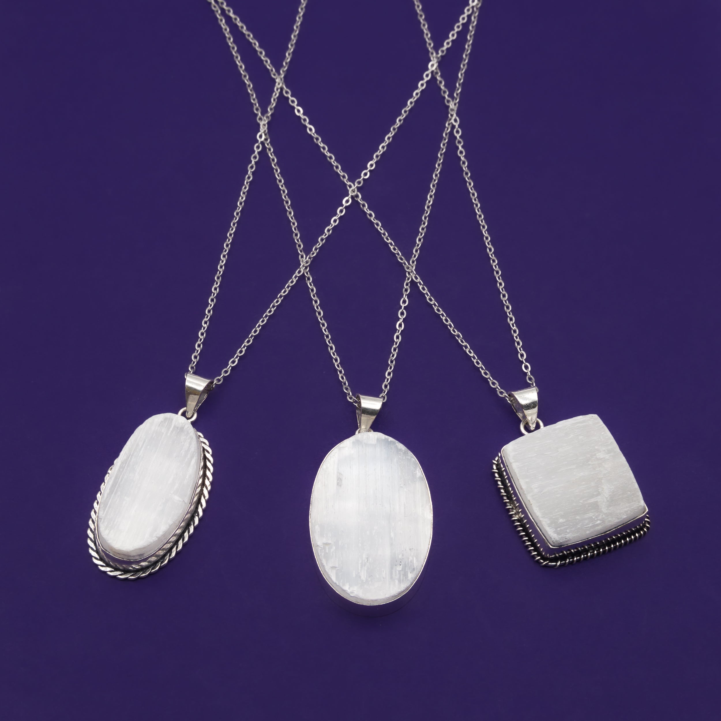 Necklace - Selenite Assorted Shapes $40